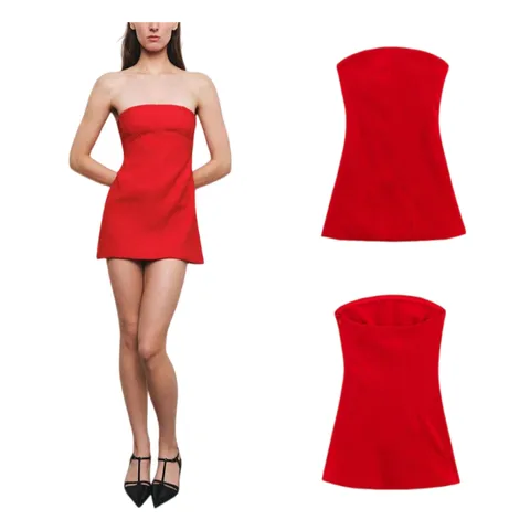 Zara Dress - Red Strapless Mini II