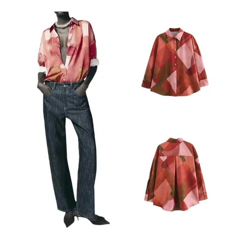 Zara Shirt - Red Print