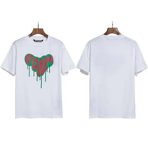 Palm Angels Tee - White Heart Drip