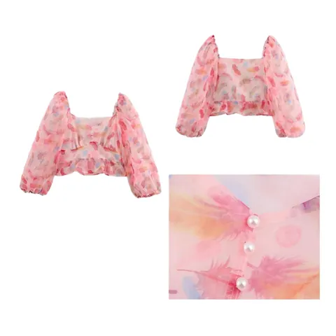 Zara Shirt - Pink Floral Crop