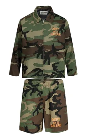 Gallery Dept Set - Camo Jacket & Shorts