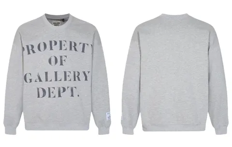 Gallery Dept Hoodie - Grey Property Of Crew