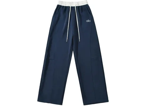 Alo Pants - Navy Wide-Leg, High-Waist III