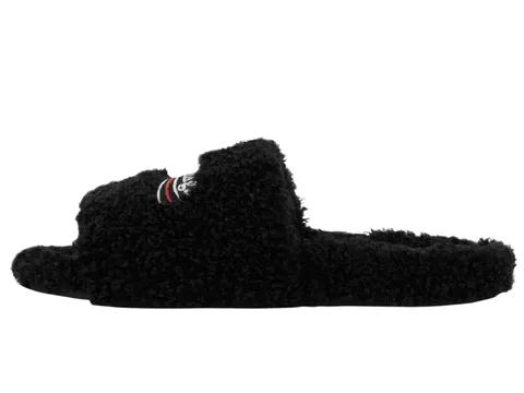Balenciaga Slippers - Black Fur Slides