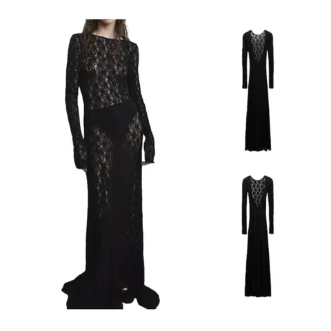 Zara Dress - Black Lace Maxi