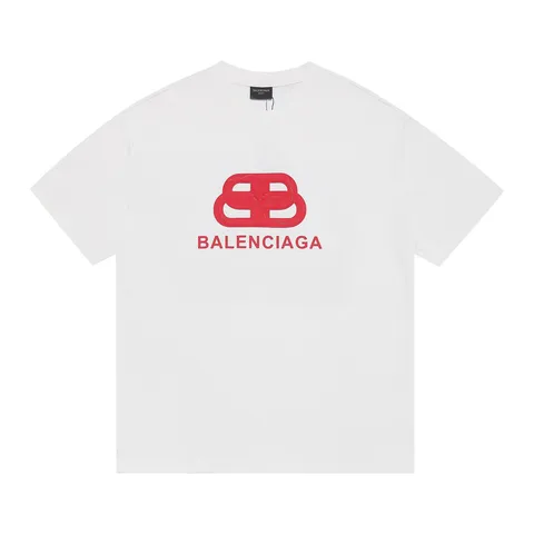 Balenciaga Tee - White Red BB