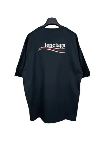 Balenciaga Tee - Black Political Logo