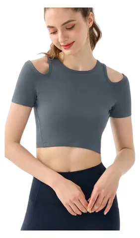 Alo Vest - Slate Cut-Out Tee