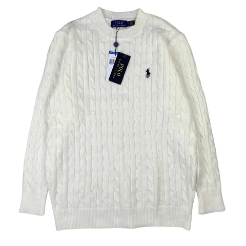 Ralph Lauren Sweater - White Cable Knit