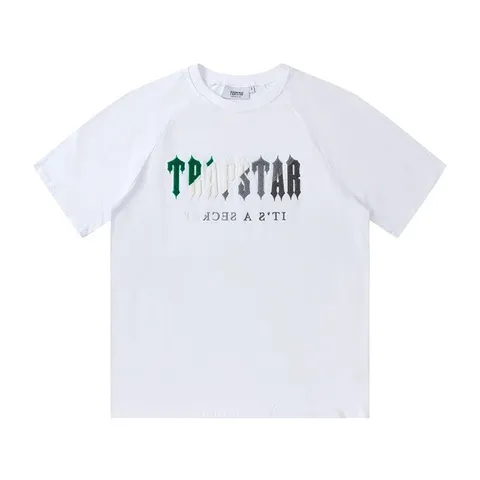 Trapstar Tee - White Green Logo