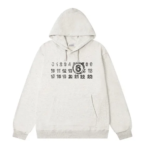 Maison Margiela Hoodie - Grey Numbers