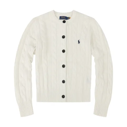 Ralph Lauren Sweater - White Cable Cardigan