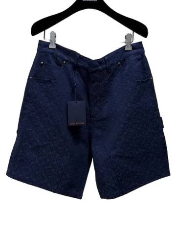 Lv Shorts - Navy Monogram Jacquard